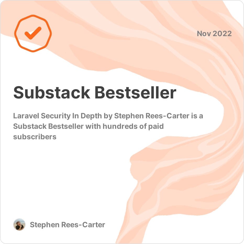 Don't forget about 25% off Laravel Security in Depth 😁